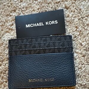 Michael Kors Textured Black Card Holder